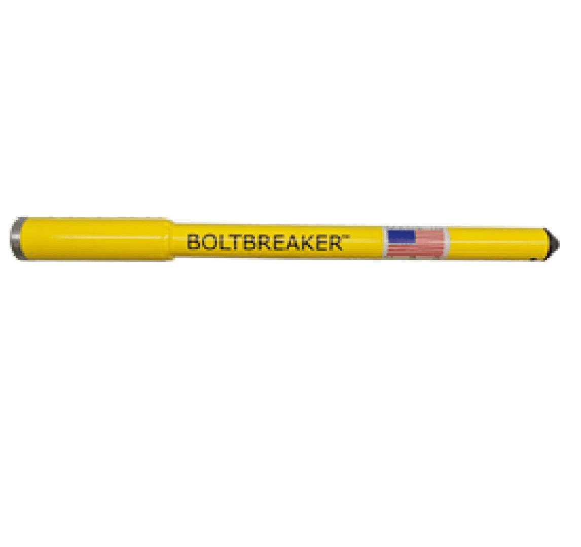 A yellow pen with the word " boltbreaker ".