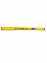 A yellow pen with the words " boltbreaker ".